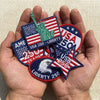 Patriotic 250 Years Of Freedom Patches Held In Hands