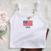 Minimal USA Embroidered Women's Tank Top