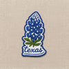 Texas Bluebonnet Embroidered Iron-On Patch

