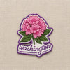 Washington Pink Rhododendron Embroidered Iron-On Patch
