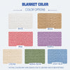 Seven Available Knitted Baby Blanket Color Options
