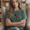 Reading In Bookworm Ladybug Embroidered Tee