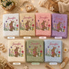 Seven personalized bunny baby blanket color options
