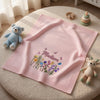 Pink Madison Blanket Featuring Colorful Wildflowers And Butterflies