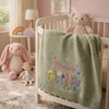 Mung Bean Personalized Blanket Decorating A Pink Nursery Crib