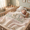 Cream Bunny Baby Blanket In Crib