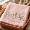 Pink Bunny Baby Blanket In Basket