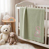 Mung Bean Personalized Bunny Crib Knit Blanket