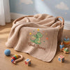 Beige Dragon Baby Blanket In Wicker Basket