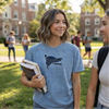 Custom Boxy Tee On Campus Lifestyle