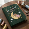 Dark Green Keepsake Journal With Sleeping Bear And Moon