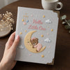 Handheld Gray Hello Little One Journal With Nursery Embroidery