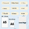 Select From Nine Fonts And A5 A6 Notebook Sizes