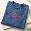 Folded Gators Embroidered Mineral Wash Graphic Shirt