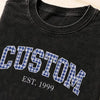 Close Up Personalized Varsity Embroidered Lettering