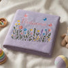 Purple Custom Embroidered Name Blanket