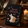 Candlelit Black Sweet Memories Notebook With Bunny Bear Embroidery