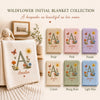 Color Collection Of Personalized Blankets With Initial A And Amelia