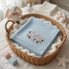 Light Blue Strawberry Knit Baby Shower Gift