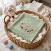 Mung Bean Strawberry Personalized Knit Baby Blanket