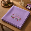 Purple Strawberry Embroidered Name Baby Blanket