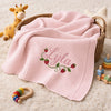 Pink Strawberry Baby Blanket Lifestyle Display