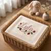 Personalized Strawberry Name Embroidered Baby Blanket