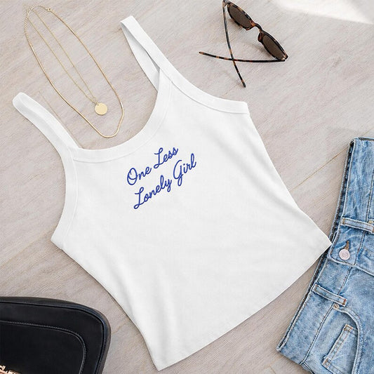 Casual Embroidered Tank Top Flat Lay