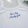 Close Up Custom Text Embroidery Detail