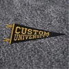Detailed Custom University Embroidery On Acid Wash Shirt