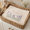 Beige Personalized Knit Baby Blanket