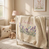 Personalized Baby Blanket On Nursery Crib