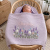 Baby Sleeping With Personalized Knit Blanket