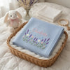 Personalized Lavender Baby Blanket In Gift Basket