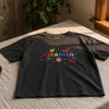 Black Funny Fruit Shirt Displayed In Warm Natural Light