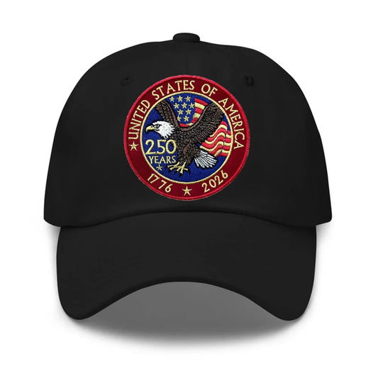 Luxurious American Eagle Patch Dad Cap Black Embroidered Comfort