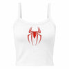 White Embroidered Tank Top Front View