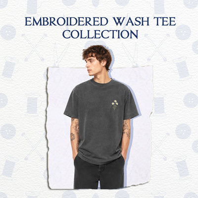 embroidered wash tee collection thumbnail 