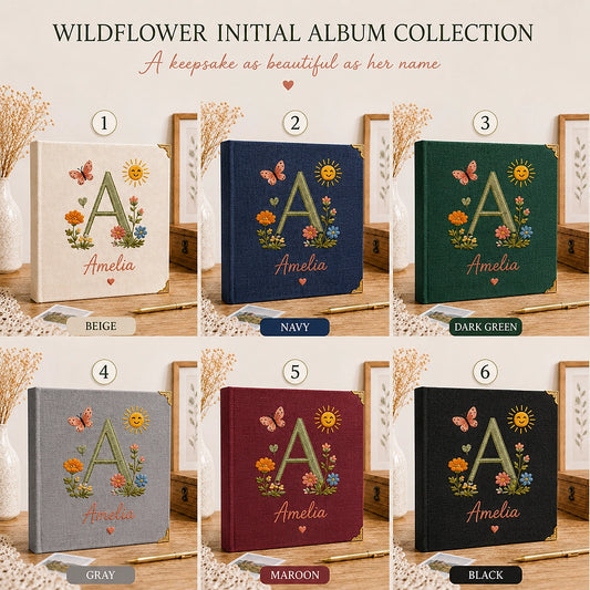 Wildflower Initial Album Collection In Six Cover Colors
