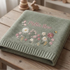 Mung Bean Personalized Flower Baby Blanket