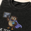 Close Up Embroidered Teacher Owl Design