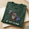 Folded Owl Teacher Embroidered Vintage Wash Tee