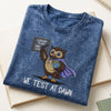 Folded Funny Teacher Graphic Mineral Wash Shirt