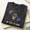 Folded Funny Teacher Embroidered Mineral Wash T-Shirt