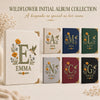 Embroidered Wildflower Photo Album Collection Displayed In Six Cover Colors
