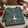 Moss Outnumbered By Girls Goose Tee Styled With Breakfast Treats