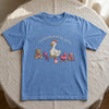 Blue Acid Wash Goose Shirt Featuring Pink Girl Toys