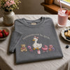 Grey Girl Mom Goose Shirt Beside Strawberries And Smoothie