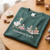 Moss Washed Tee Featuring Mother Goose And Ducklings
