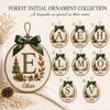 Forest Initial Ornament Collection With Personalized Custom Names